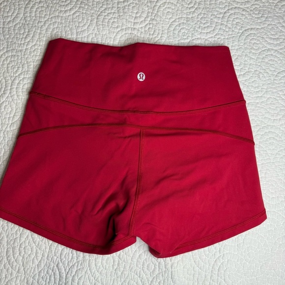 Women's Red Athletic Shorts - Picture 6 of 10
